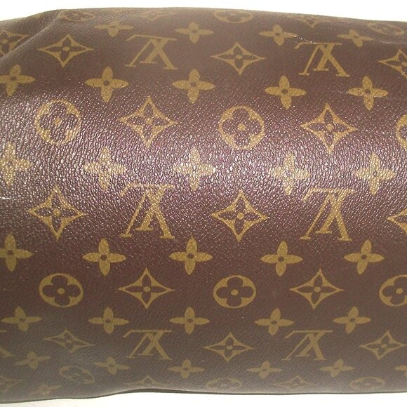 Vintage Very Worn Very Old Duffel in Style of Monogram Speedy NOT Louis Vuitton - Picture 11 of 13